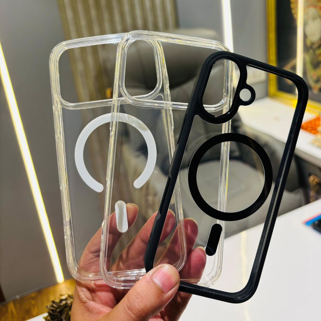 Ultra-Hybrid Crystal Clear Magsafe Case for iPhone 17 Series (BLACK)